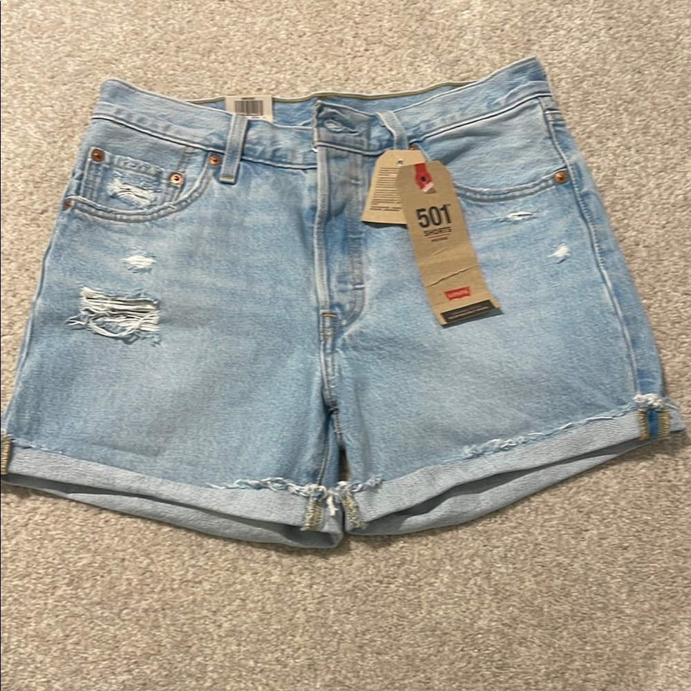 Levi's Women's Light Blue Denim Shorts